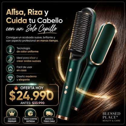 Cepillo Alisador Premium Blessed Place® — Alisa, Riza y Cuida tu Cabello