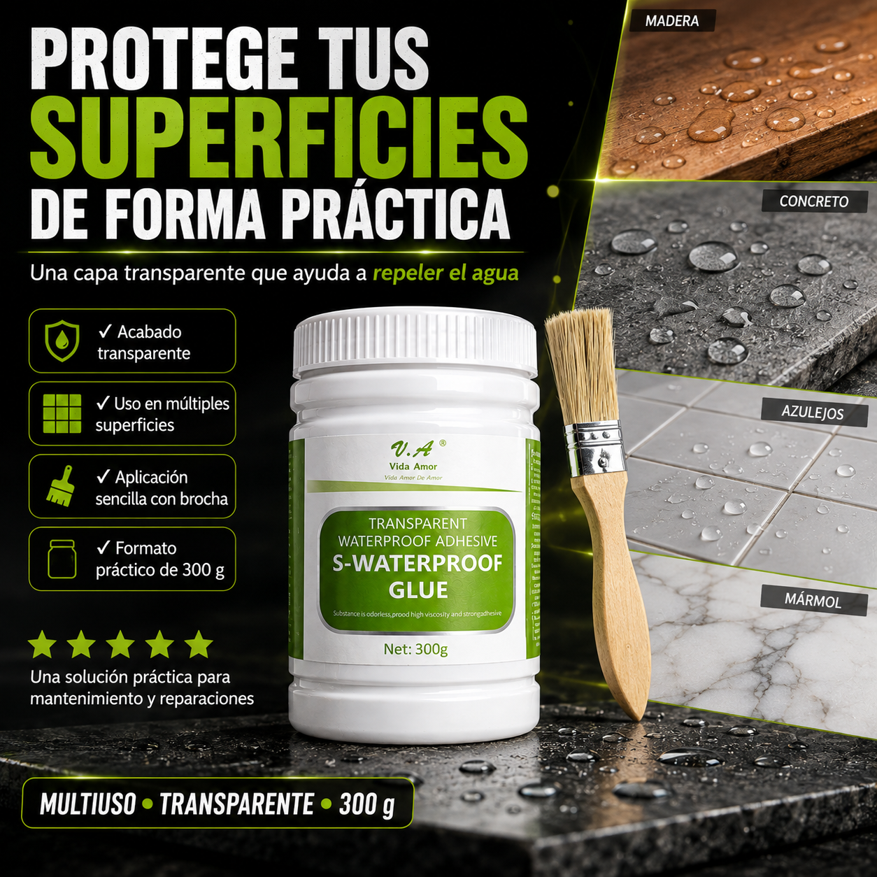 SellaMax-Sellador Adhesivo Impermeable 300g